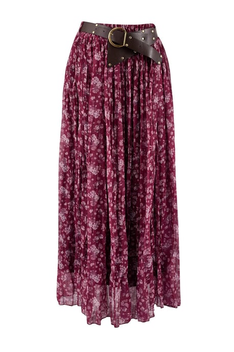 TRENDYOLMİLLA Damen Rosa Geblümt Maxi Skater Röcke - Image 5