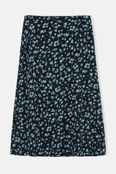 Trendyol Curve Damen Dunkelblau Gepunktet Midi A-Linie Große Größen Röcke - Image 2