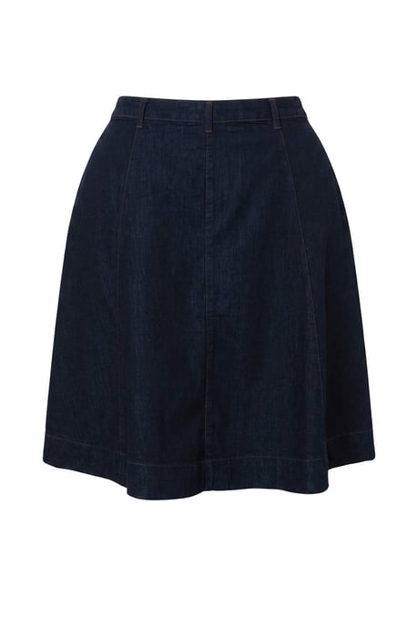 Trendyol Curve Damen Dunkelblau Einfarbig Midi A-Linie Große Größen Röcke - Image 2