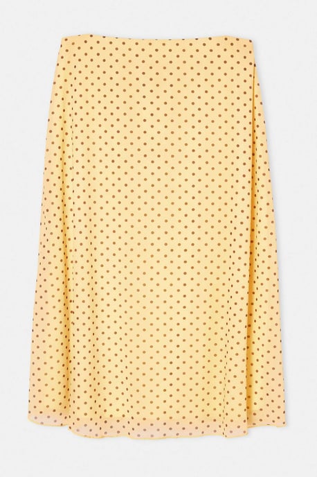 Trendyol Curve Damen Gelb Animal-Print Midi A-Linie Große Größen Röcke - Image 3