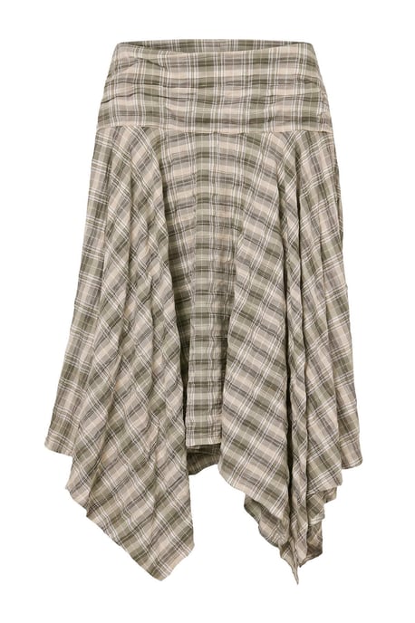 Trendyol Curve Damen Mehrfarbig Kariert Midi Große Größen Röcke - Image 3