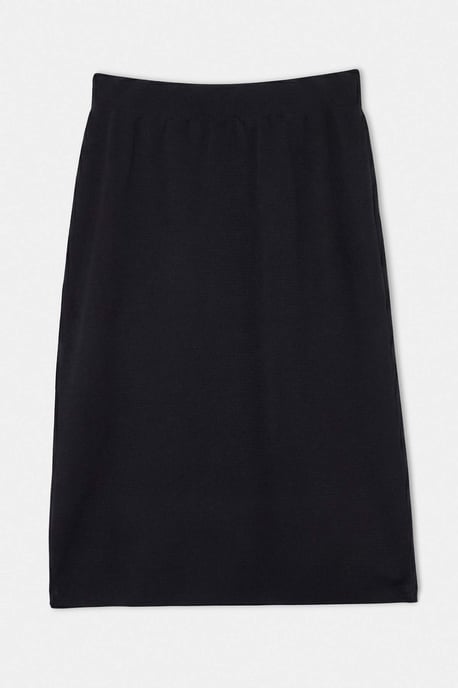 Trendyol Curve Damen Schwarz Einfarbig Midi Skater Große Größen Röcke - Image 2