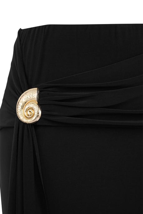 Trendyol Curve Damen Schwarz Einfarbig Midi Bleistift Rock Große Größen Röcke - Image 4