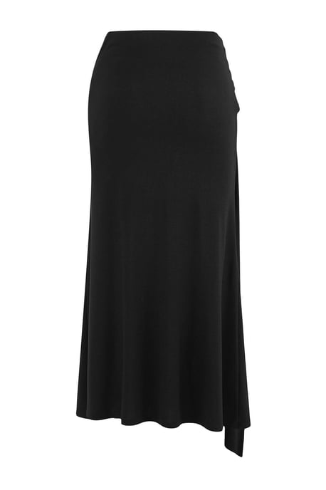 Trendyol Curve Damen Schwarz Einfarbig Midi Bleistift Rock Große Größen Röcke - Image 5