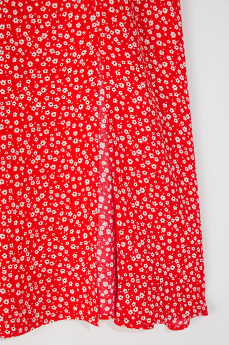 Trendyol Curve Damen Rot Animal-Print Midi A-Linie A-Linie Große Größen Röcke - Image 5