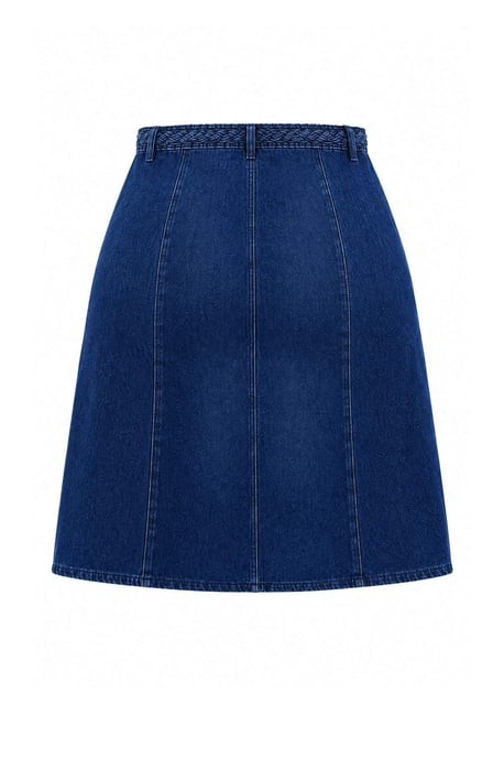 Trendyol Curve Damen Einfarbig Midi A-Linie Große Größen Röcke - Image 3