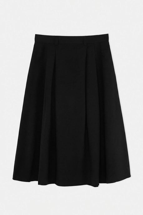Trendyol Curve Damen Schwarz Einfarbig Midi Große Größen Röcke - Image 4