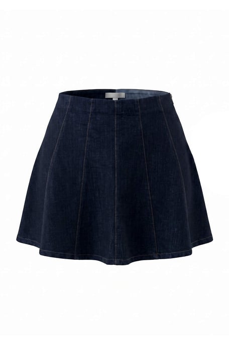 Trendyol Curve Damen Blau Einfarbig Kurz / Mini A-Linie Große Größen Röcke - Image 1