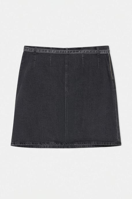 Trendyol Curve Damen Grau Einfarbig Kurz / Mini A-Linie Große Größen Röcke - Image 4