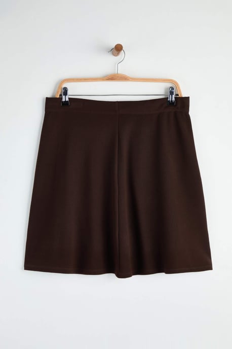 Trendyol Curve Damen Braun Einfarbig Kurz / Mini A-Linie A-Linie Große Größen Röcke - Image 4
