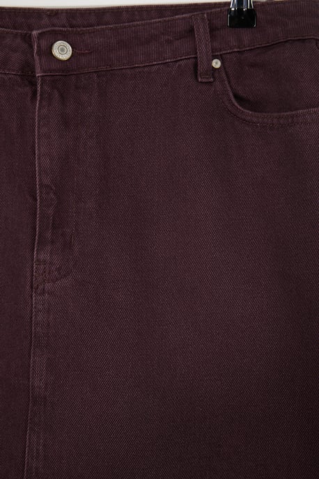 Trendyol Curve Damen Bordeaux Einfarbig Kurz / Mini A-Linie A-Linie Große Größen Röcke - Image 3