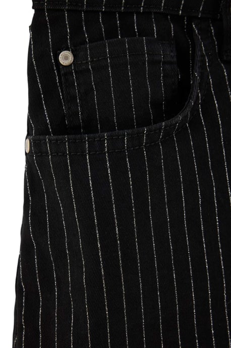 Trendyol Curve Damen Schwarz Gestreift Kurz / Mini A-Linie A-Linie Große Größen Röcke - Image 5
