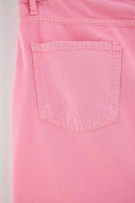 Trendyol Curve Damen Rosa Einfarbig Kurz / Mini A-Linie A-Linie Große Größen Röcke - Image 5