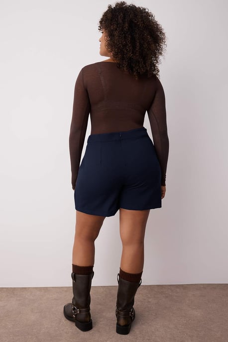 Trendyol Curve Damen Dunkelblau Einfarbig Kurz / Mini Bleistift Rock Große Größen Röcke - Image 3