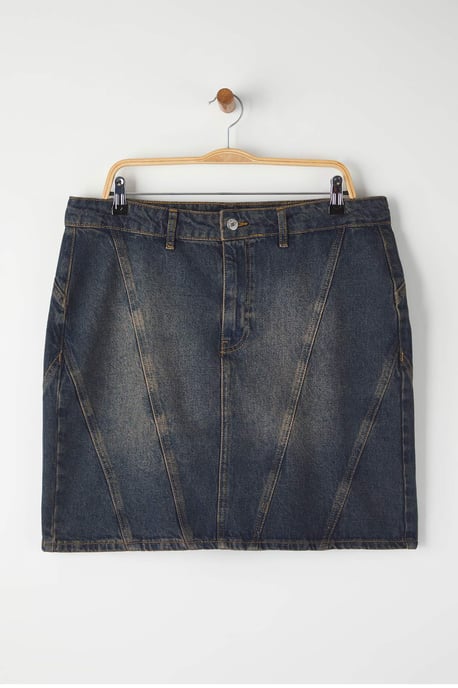 Trendyol Curve Damen Dunkelblau Einfarbig Kurz / Mini Basic Bleistift Rock Große Größen Röcke - Image 4