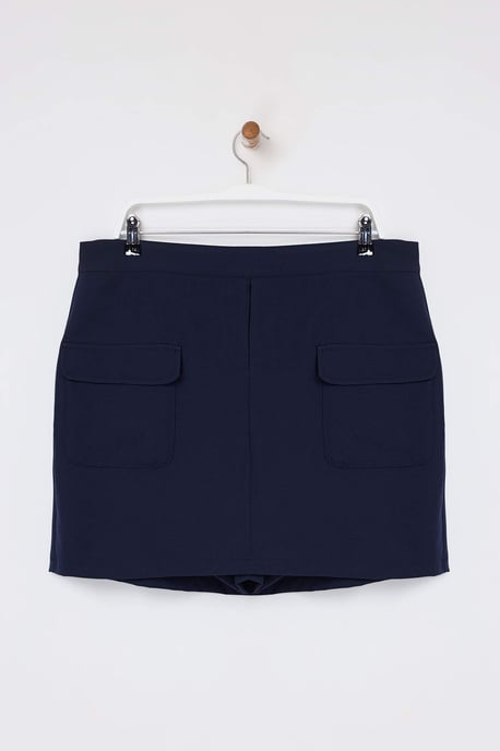 Trendyol Curve Damen Dunkelblau Einfarbig Kurz / Mini Bleistift Rock Große Größen Röcke - Image 4
