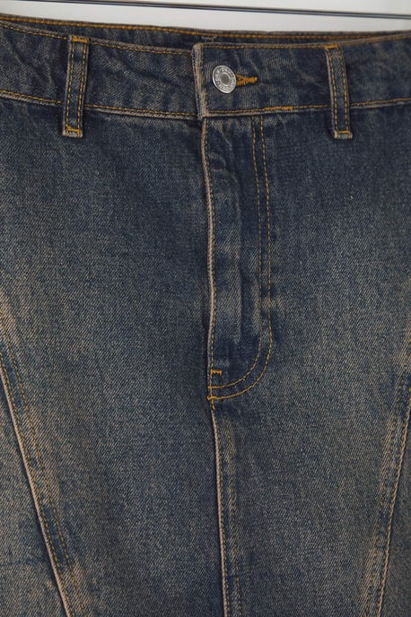 Trendyol Curve Damen Dunkelblau Einfarbig Kurz / Mini Basic Bleistift Rock Große Größen Röcke - Image 5
