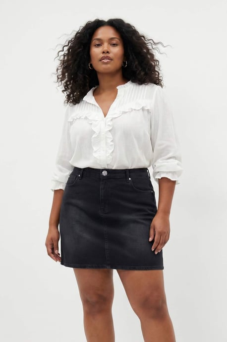 Trendyol Curve Damen Grau Einfarbig Kurz / Mini A-Linie Große Größen Röcke - Image 6