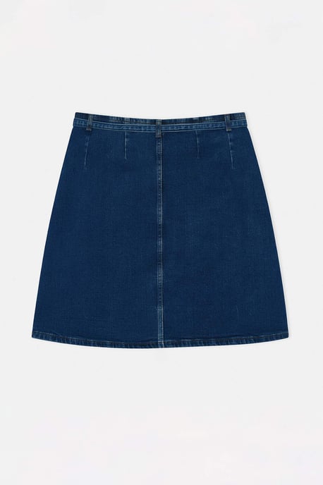 Trendyol Curve Damen Blau Einfarbig Kurz / Mini A-Linie Große Größen Röcke - Image 5