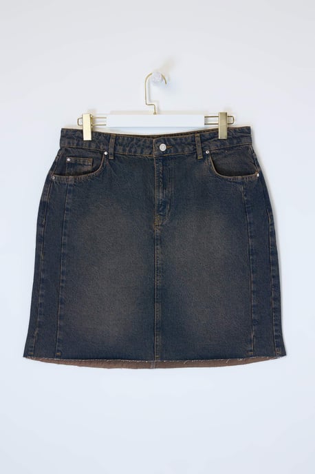 Trendyol Curve Damen Blau Einfarbig Kurz / Mini A-Linie Große Größen Röcke - Image 4