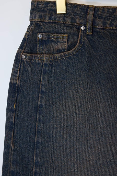 Trendyol Curve Damen Blau Einfarbig Kurz / Mini A-Linie Große Größen Röcke - Image 5