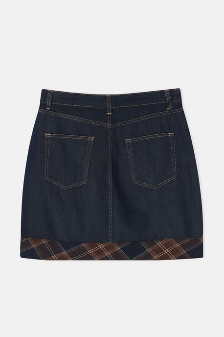 Trendyol Curve Damen Dunkelblau Einfarbig Kurz / Mini A-Linie Große Größen Röcke - Image 5