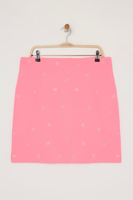Trendyol Curve Damen Rosa Einfarbig Kurz / Mini A-Linie Große Größen Röcke - Image 4
