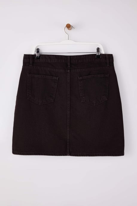 Trendyol Curve Damen Braun Einfarbig Kurz / Mini A-Linie A-Linie Große Größen Röcke - Image 4