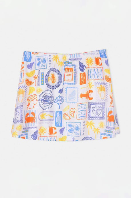 Trendyol Curve Damen Mehrfarbig Geblümt Kurz / Mini Ausgestellt Rock Große Größen Röcke - Image 4