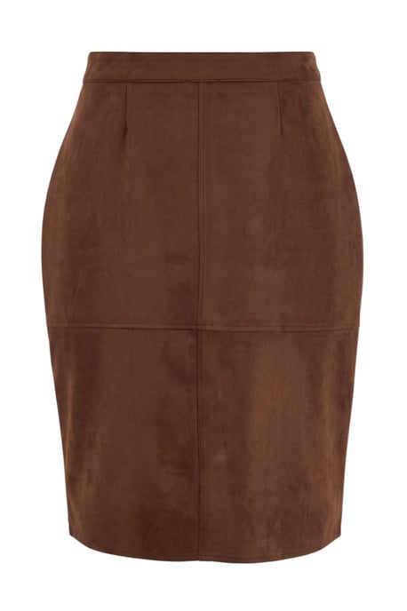 Trendyol Curve Damen Braun Einfarbig Midi Große Größen Röcke - Image 3