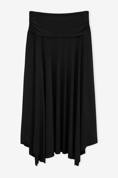 Trendyol Curve Damen Schwarz Einfarbig Midi Große Größen Röcke - Image 2