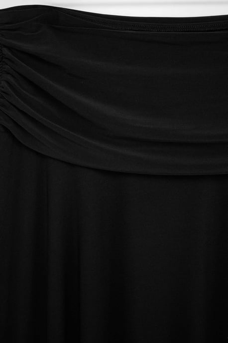 Trendyol Curve Damen Schwarz Einfarbig Midi Große Größen Röcke - Image 3