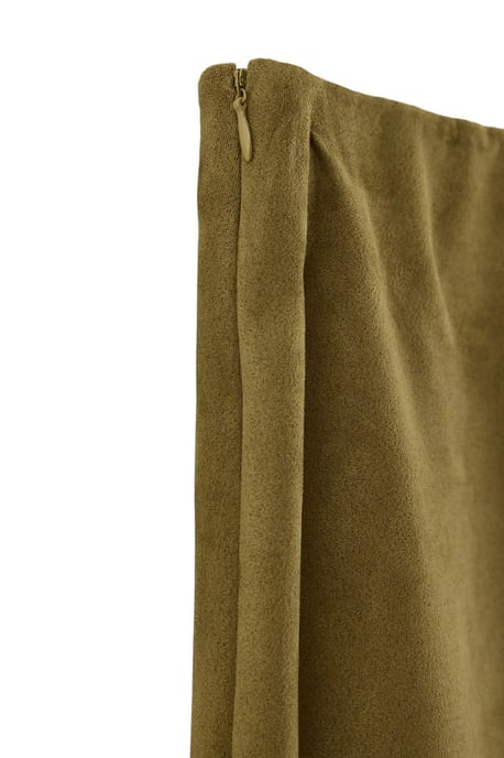 Trendyol Curve Damen Khaki Einfarbig Midi Große Größen Röcke - Image 2