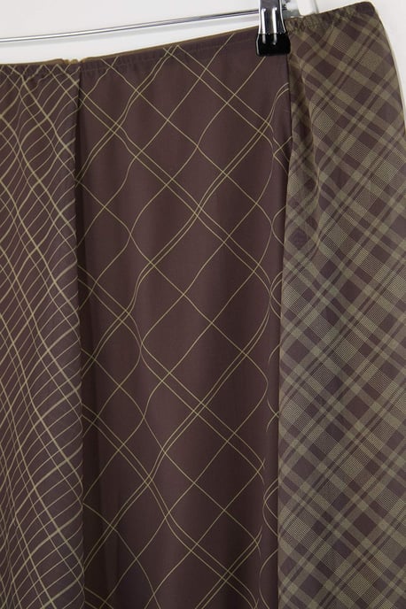 Trendyol Curve Damen Khaki Kariert Midi Große Größen Röcke - Image 5