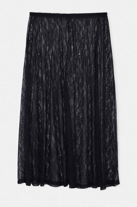 Trendyol Curve Damen Schwarz Einfarbig Midi Große Größen Röcke - Image 5