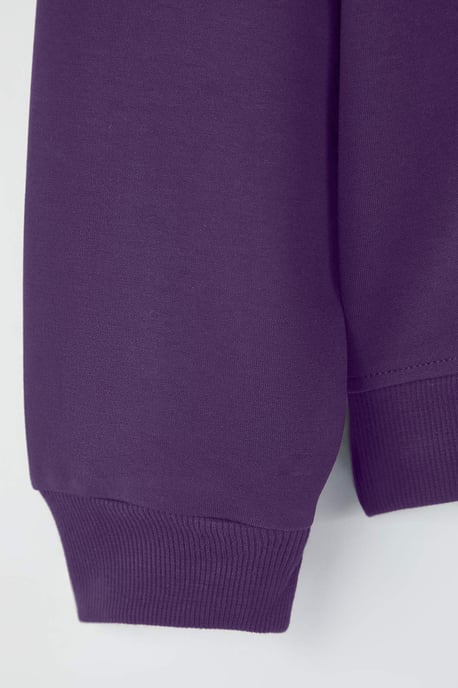 Trendyol Curve Damen Lila Einfarbig Lang Regular Fit Große Größen Sweatshirts - Image 4