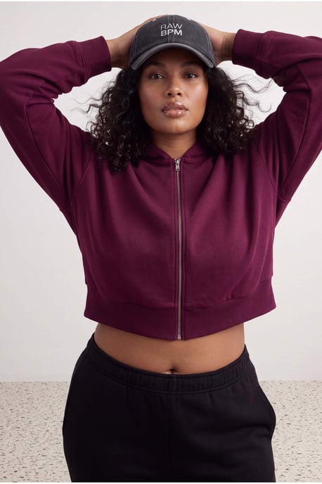 Trendyol Curve Damen Lila Einfarbig Lang, Regular Fit Große Größen Sweatshirts - Image 3