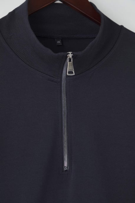 Trendyol Curve Damen Dunkelblau Einfarbig Lang Regular Fit Große Größen Sweatshirts - Image 5