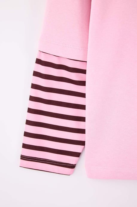 Trendyol Curve Damen Rosa Einfarbig 3/4-Arm Oversize Große Größen Sweatshirts - Image 3