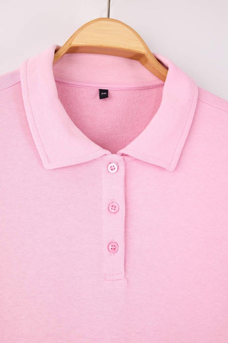 Trendyol Curve Damen Rosa Einfarbig 3/4-Arm Oversize Große Größen Sweatshirts - Image 4