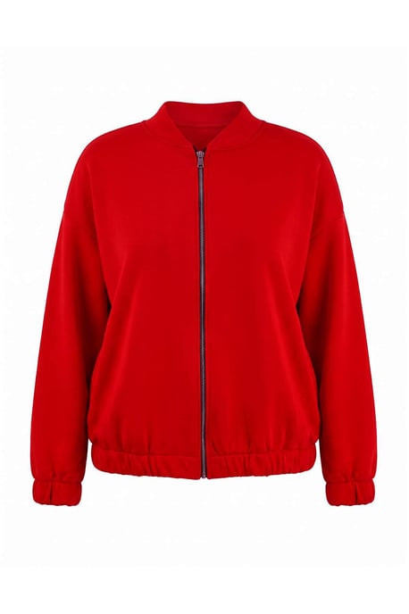 Trendyol Curve Damen Rot Einfarbig Lang Oversize Große Größen Sweatshirts - Image 4