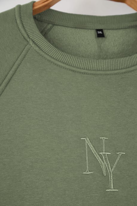 Trendyol Curve Damen Khaki Slogan Lang Regular Fit Große Größen Sweatshirts - Image 2