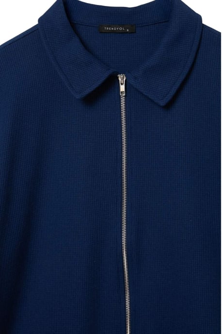 TRENDYOL MAN Herren Dunkelblau Einfarbig Lang Regular Fit Sweatshirts - Image 5