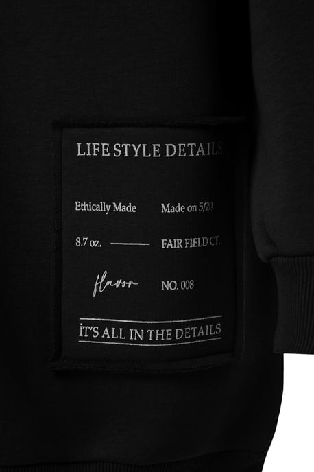 Trendyol Curve Damen Schwarz Slogan Lang Relaxed Fit Große Größen Sweatshirts - Image 3