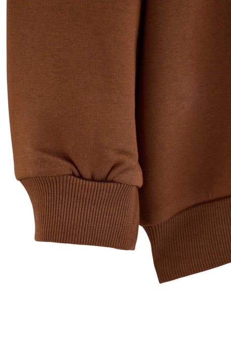 Trendyol Curve Damen Braun Einfarbig Lang Relaxed Fit Große Größen Sweatshirts - Image 2