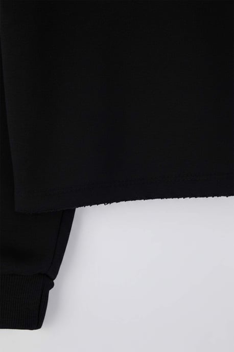 Trendyol Curve Damen Schwarz Einfarbig Lang Regular Fit Große Größen Sweatshirts - Image 5