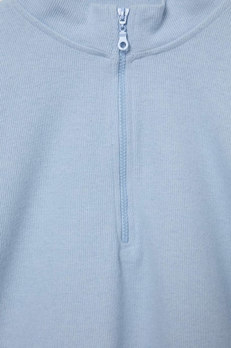 Trendyol Curve Damen Blau Einfarbig Lang Oversize Große Größen Sweatshirts - Image 5
