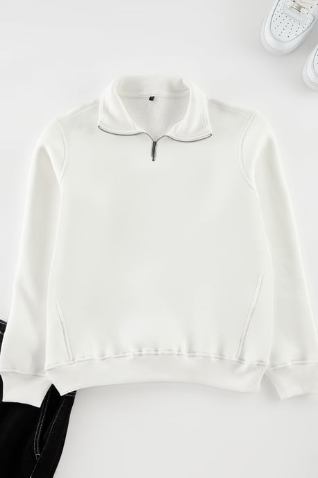 TRENDYOL MAN Herren Ecru Animal-Print Lang Regular Fit Sweatshirts - Image 5