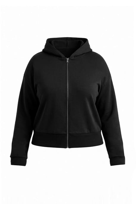 Trendyol Curve Damen Schwarz Einfarbig Lang, Regular Fit Große Größen Sweatshirts - Image 4