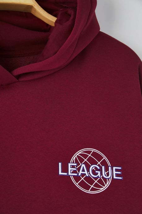 Trendyol Curve Damen Bordeaux Slogan Lang Relaxed Fit Große Größen Sweatshirts - Image 5